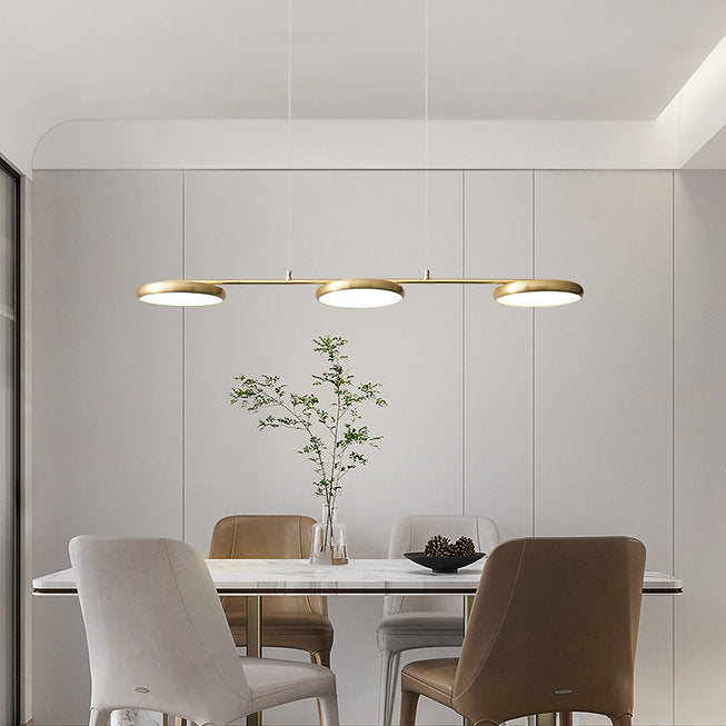 LED Modern Brass Body Multi-Pendant Light