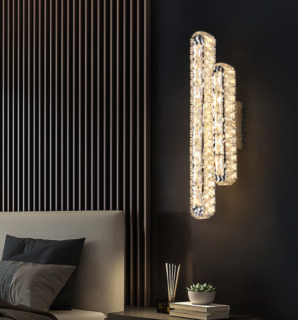 LED Crystal Single Double Wall Light