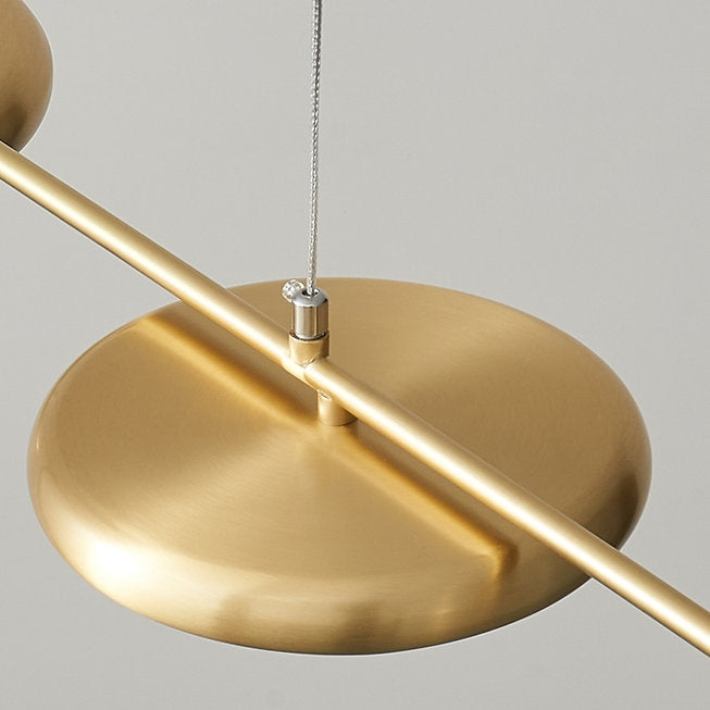 LED Modern Brass Body Multi-Pendant Light