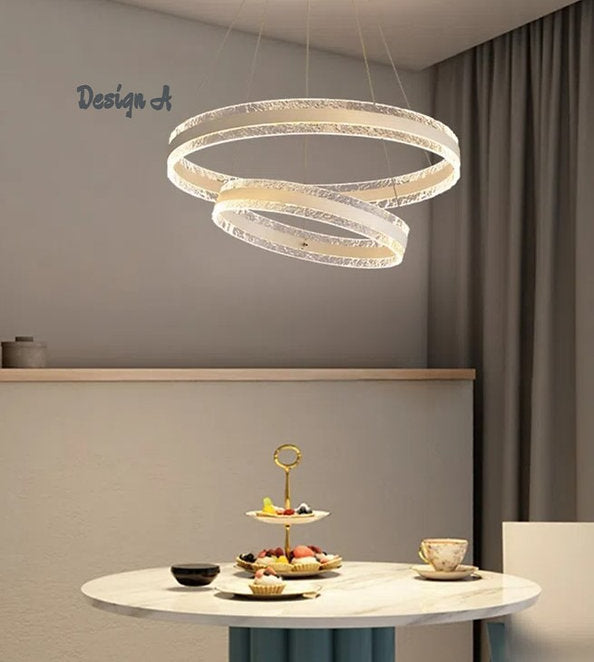 LED Acrylic Aluminum Gold Pendant Ceiling Light