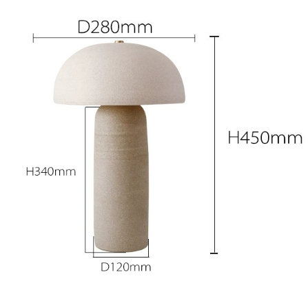 LED Ceramic Mushroom Table Lamp