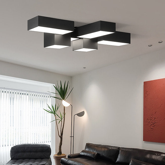 LED Geometry Cube Ceiling Light