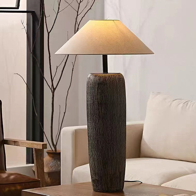 LED Ceramic Cloth Zen Floor Lamp