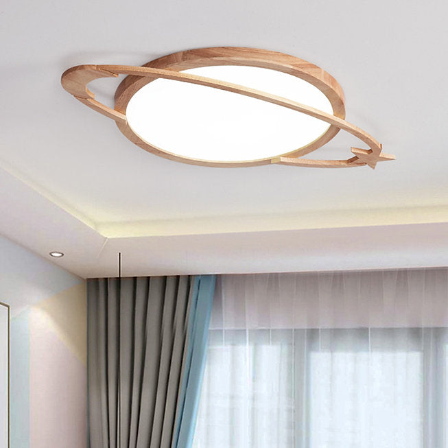 LED Space Planet Design Modern Children Ceiling Light