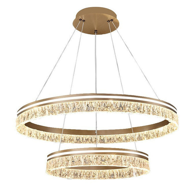 LED Acrylic Aluminum Gold Pendant Ceiling Light