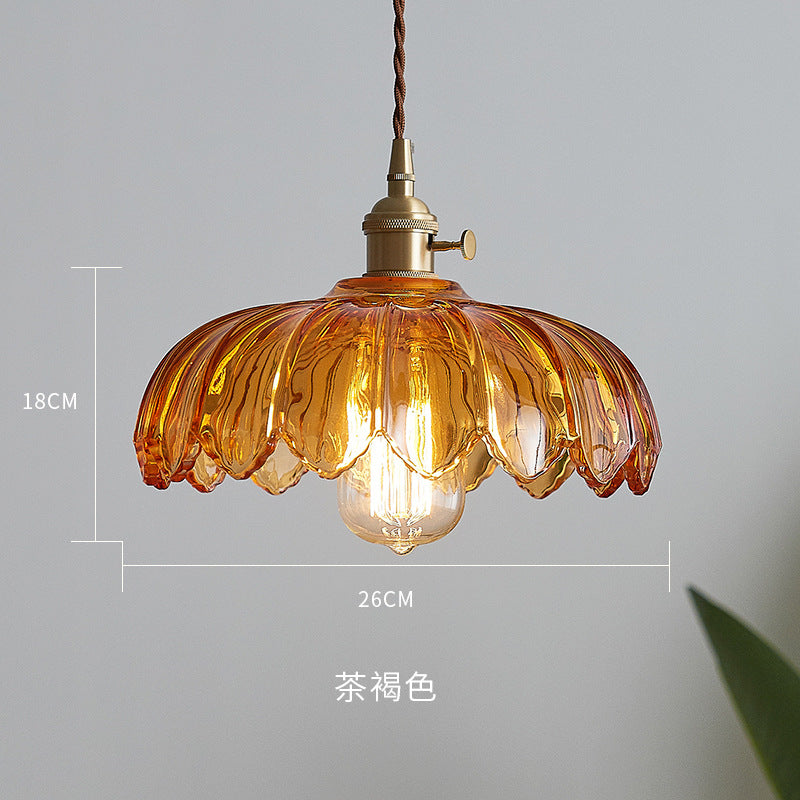 LED Japanese Style Creative Glass Pendant Light