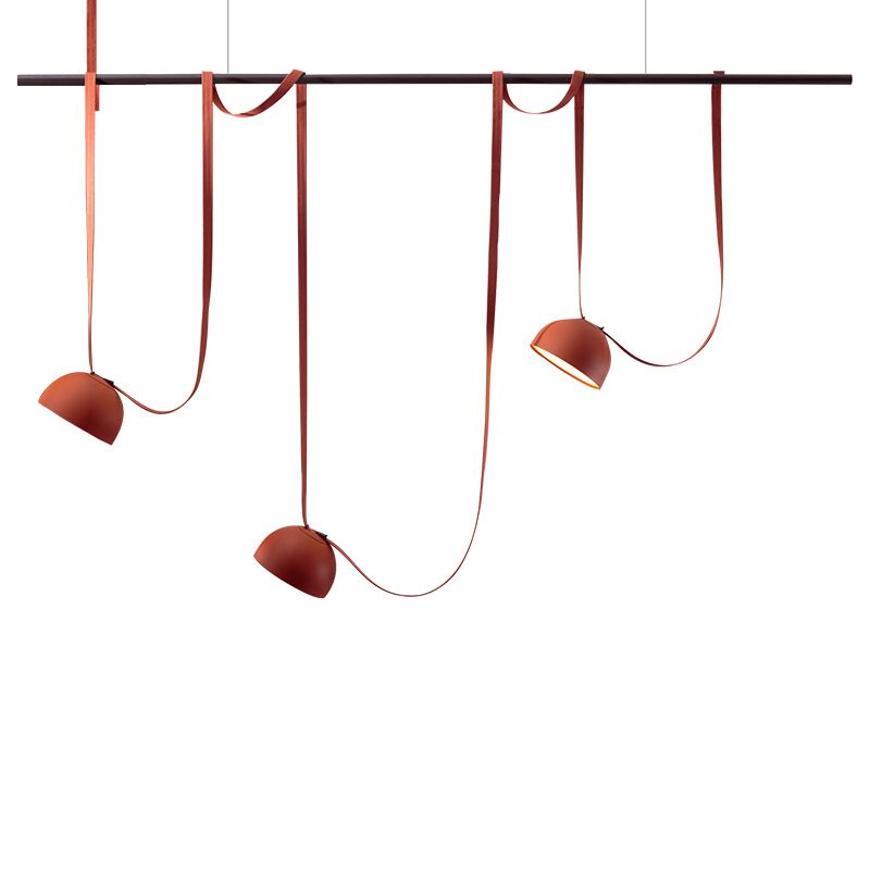 Creative Long Cable Pendant Lights Black/Red DIY Belt Design Hanging Lamp Living Room Bedroom Hall Designer Suspension Lights