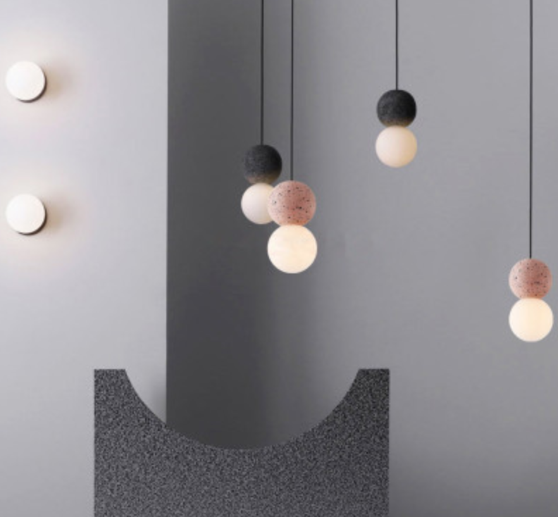 Dorte Cement Scandinavian Minimalist Pendant Light