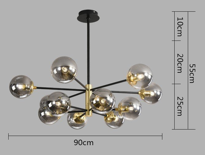 Elna Contemporary Molecular Sputnik Pendant Light