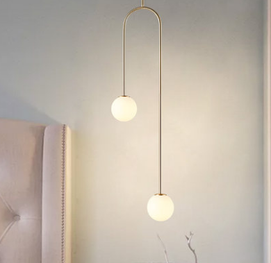 Evert Eye-Catching Minimalist Double Globe Pendant Light