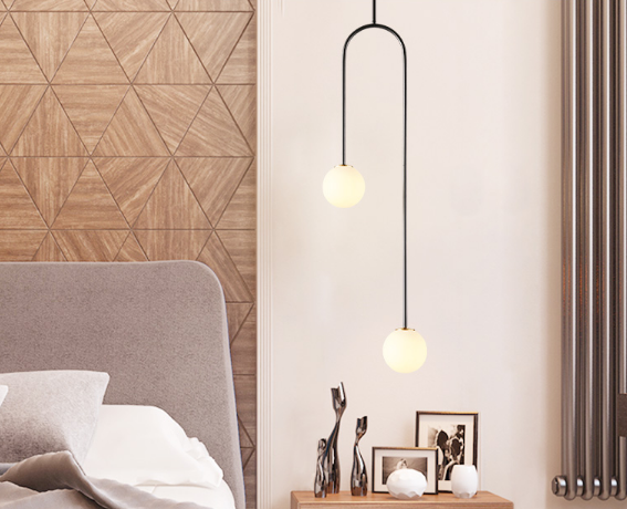 Evert Eye-Catching Minimalist Double Globe Pendant Light