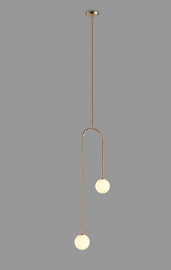 Evert Eye-Catching Minimalist Double Globe Pendant Light