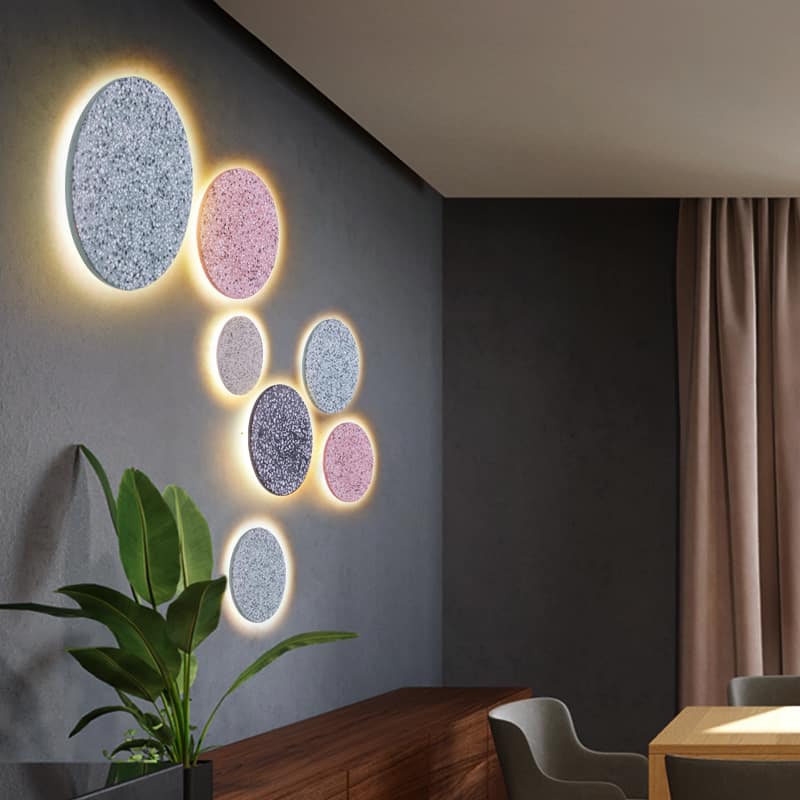 Forrinsta Round Eclipse Terrazzo Wall Lamp