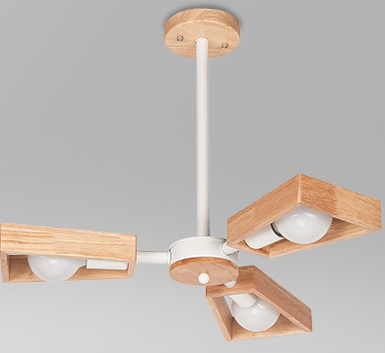 Joakim Wooden Petal Contemporary Pendant Light