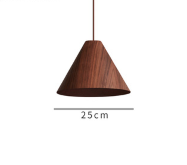 Kelsey Wooden Cone Pendant Lamp