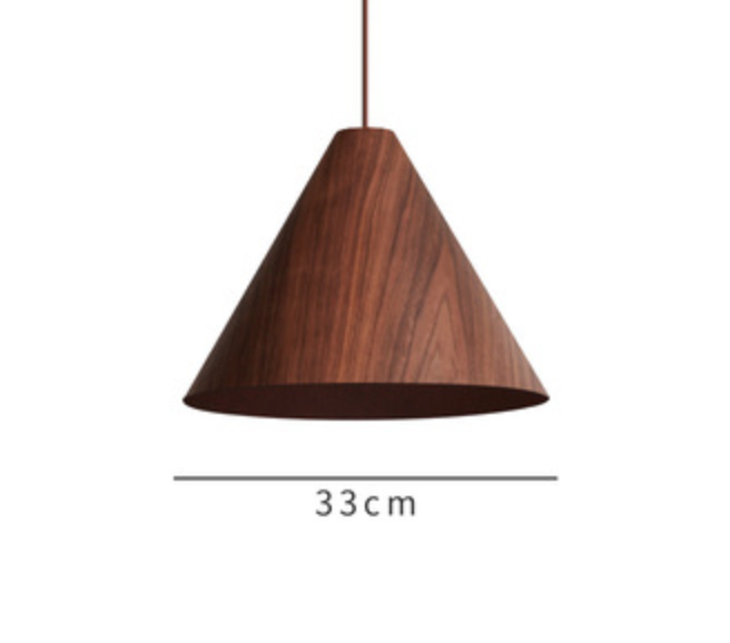 Kelsey Wooden Cone Pendant Lamp