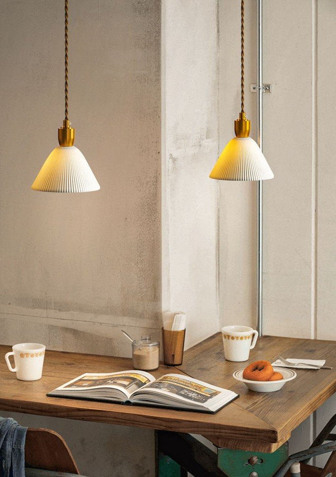 Langley Porcelain Bottle Pendant Lamp