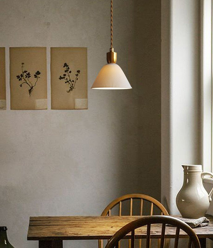 Langley Porcelain Bottle Pendant Lamp