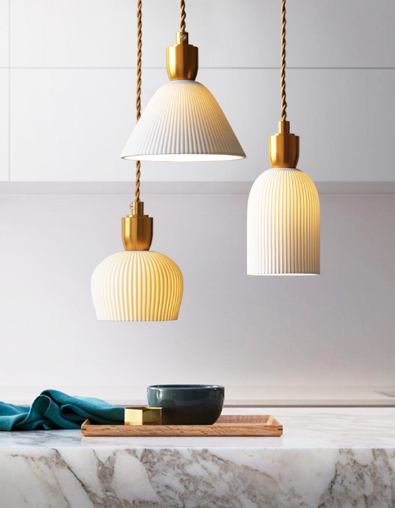 Langley Porcelain Bottle Pendant Lamp