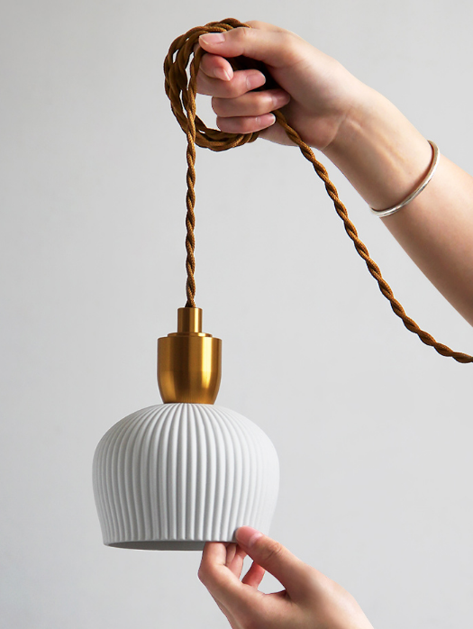 Langley Porcelain Bottle Pendant Lamp