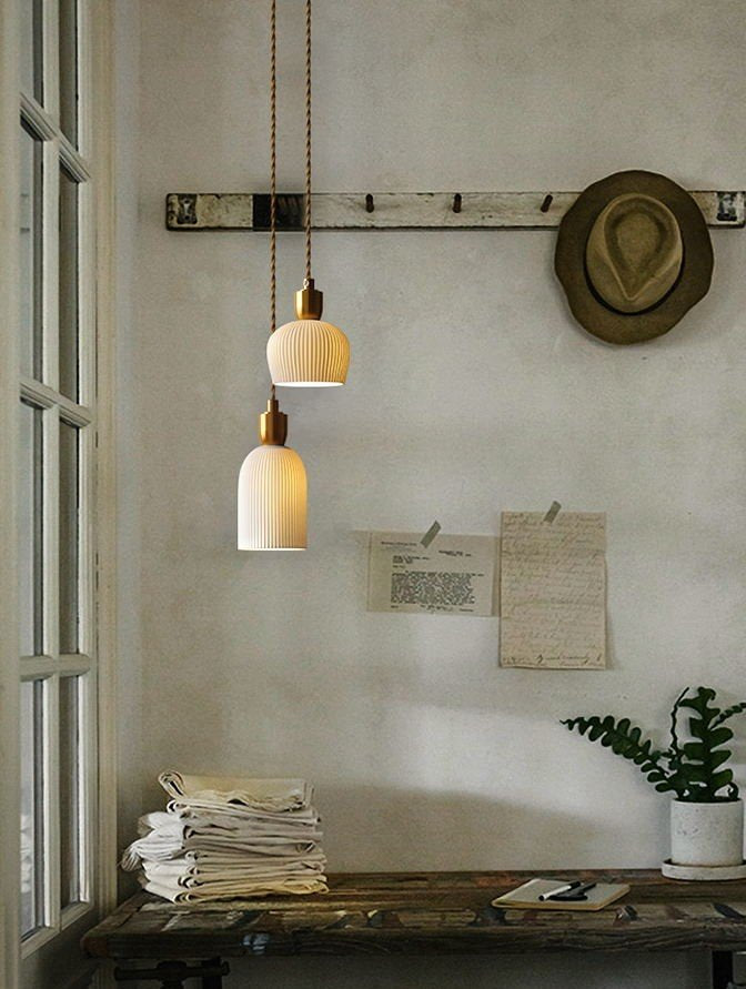 Langley Porcelain Bottle Pendant Lamp