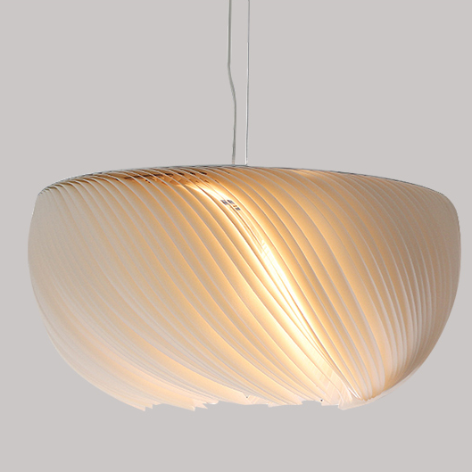 Lorens Modern Wavy Parchment Pendant Light