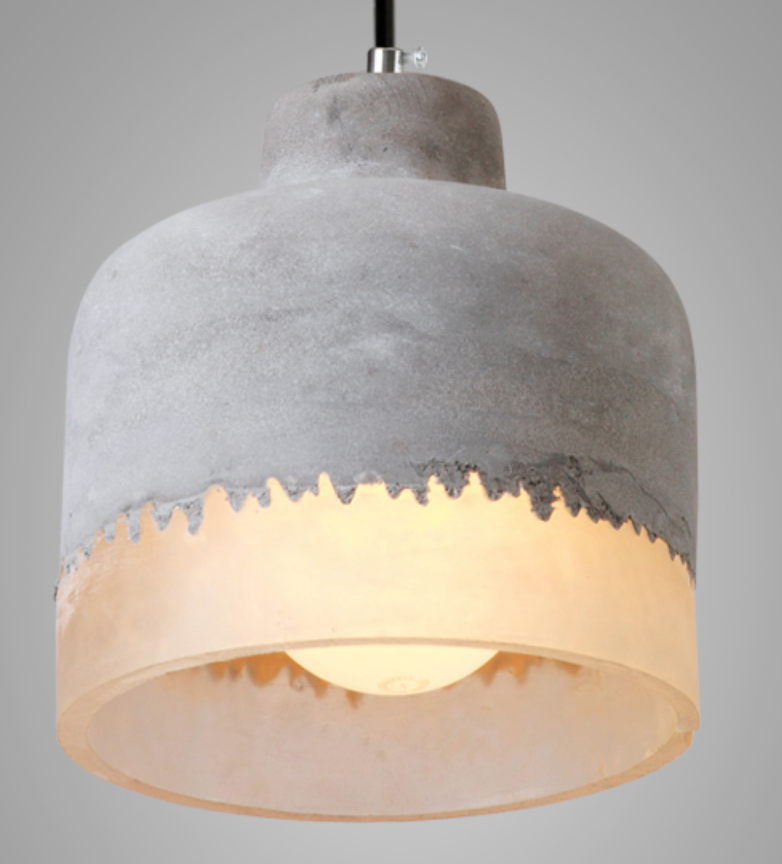 Natanael Modern Cone Cement Pendant Light