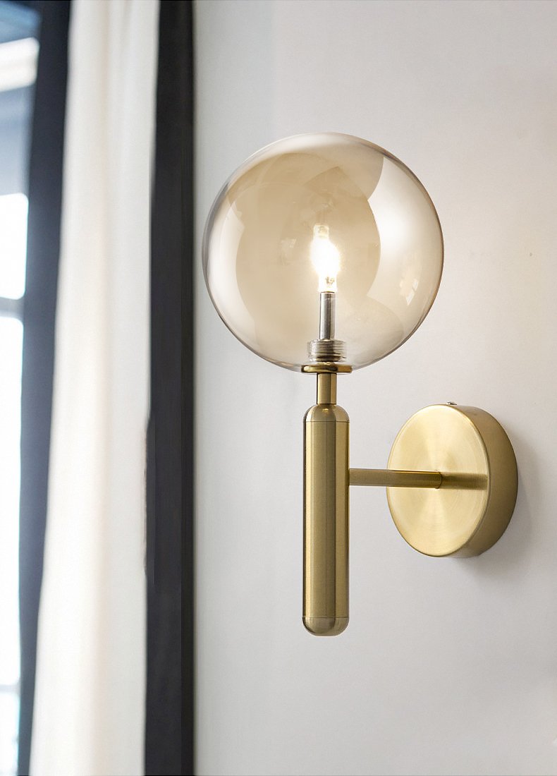 Nilsen Ball Shaped Glass Wall Light