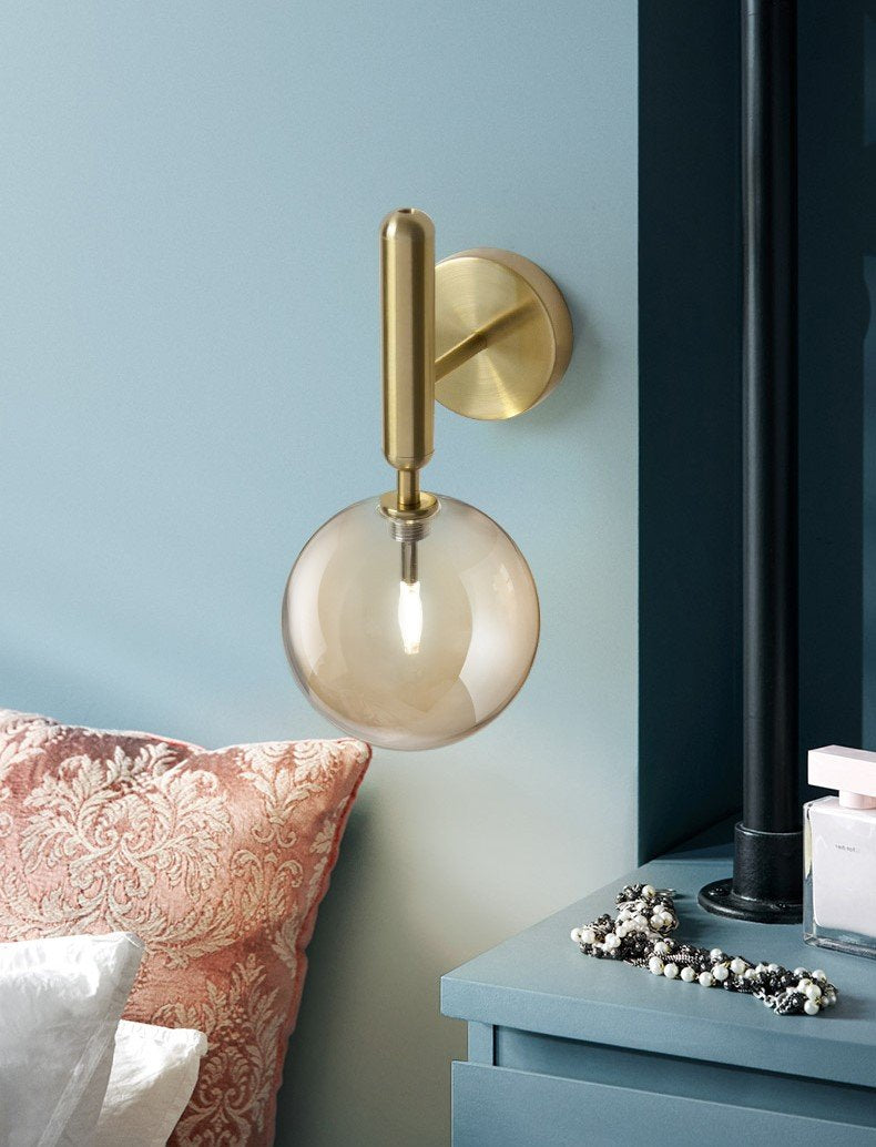 Nilsen Ball Shaped Glass Wall Light