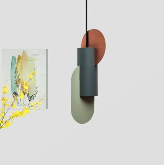 Pernille Coloured Shapes Tall Vase Pendant Lamp