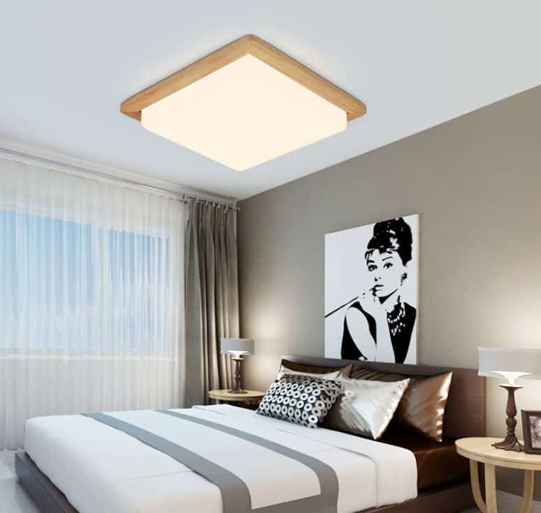 WALBRIDGE Wooden Square Ceiling Lamp Lightingshop WALBRIDGE Wooden Square Ceiling Lamp Lightingshop