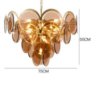 LED Glass Disks Pendant Light