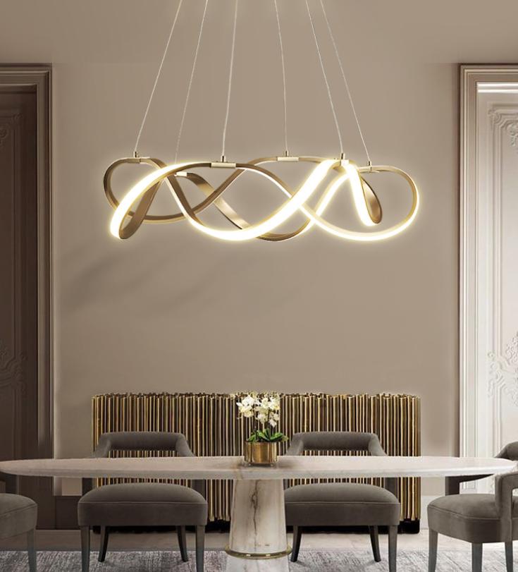 LED Spiral Ring Ceiling Pendant Light