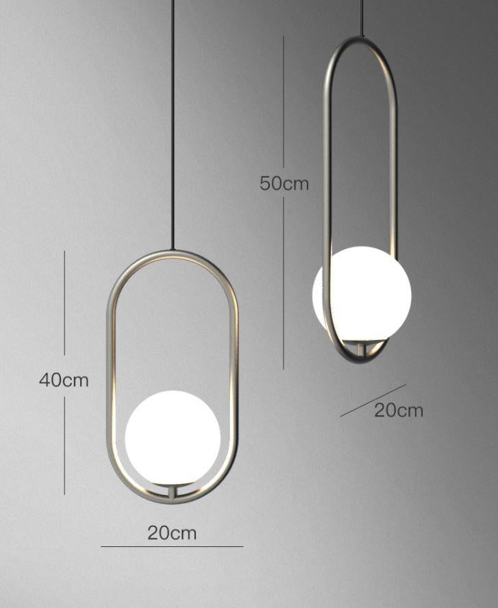 LED Metal Glass Pendant Light American Style
