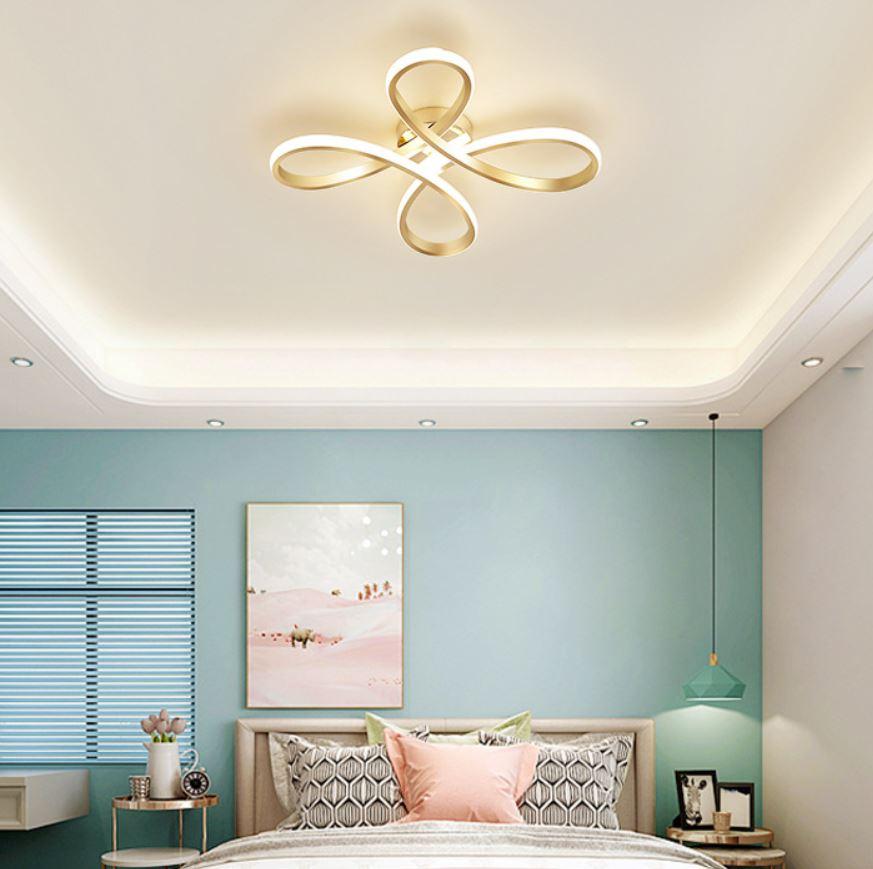 LED Flower Gold Ceiling Light