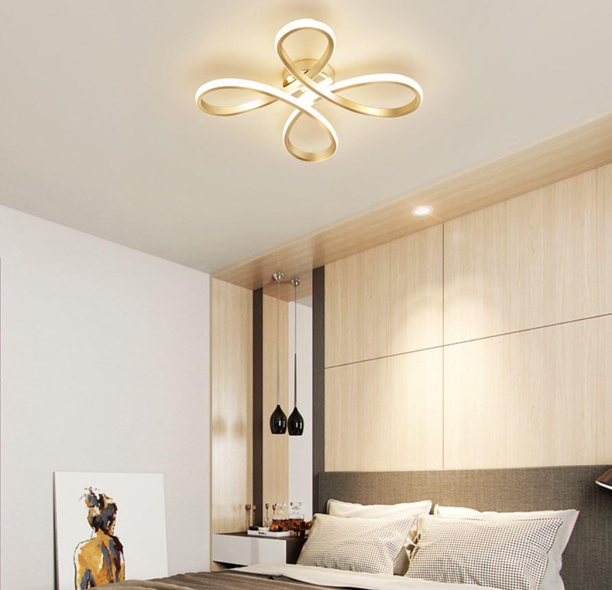 LED Flower Gold Ceiling Light