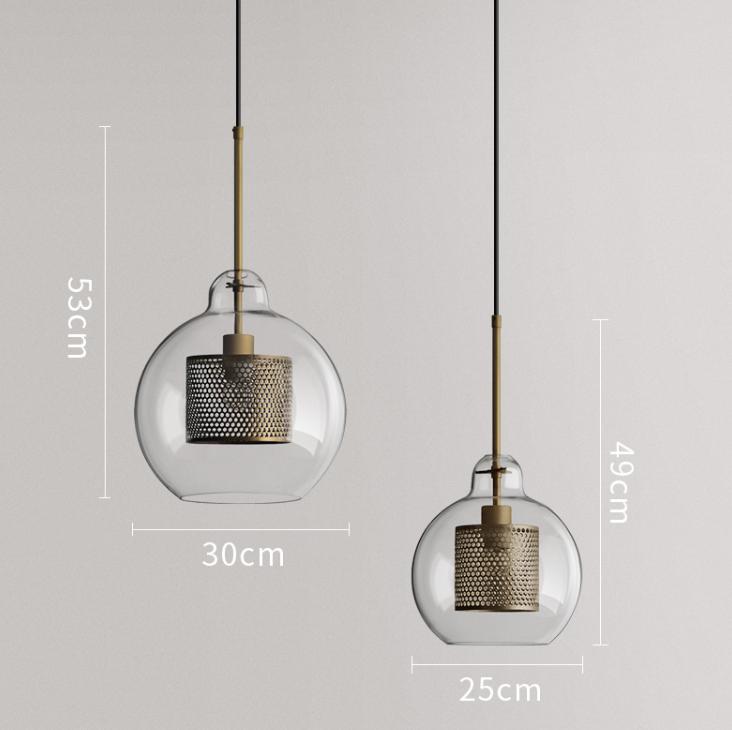 LED Metal & Glass Pendant Light