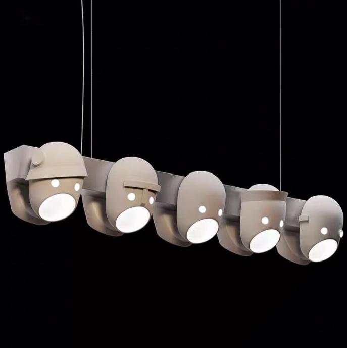 LED Modern Creative  Mask Design Linear Pendant Light