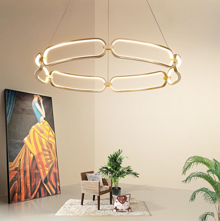 LED Ring Metal Pendant Light