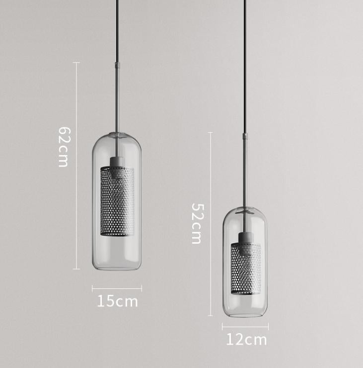 LED Metal & Glass Pendant Light