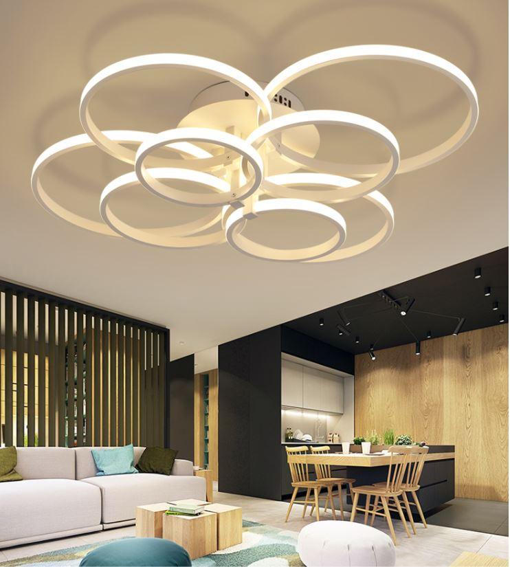 Modern Multi-Circle LED Ceiling Light for Living Room