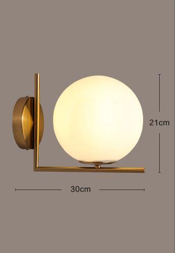 LED LOFT Style Metal Glass Wall Light