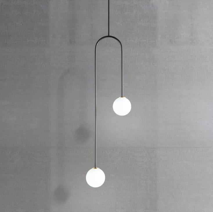 LED Double Glass Pendant Light