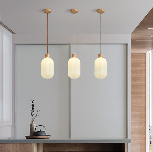 LED Japanese Style Simple White Pendant Light