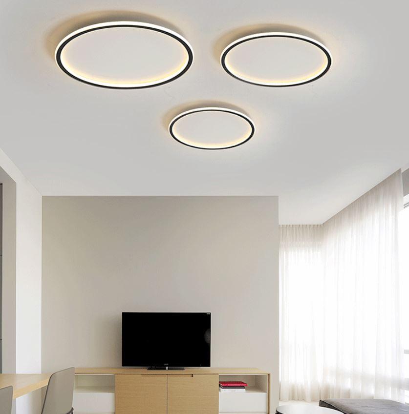 LED Simple Modern Ceiling Light Black+White