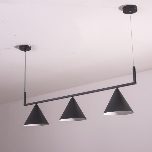 LED Triple Brass Pendant Lights Set