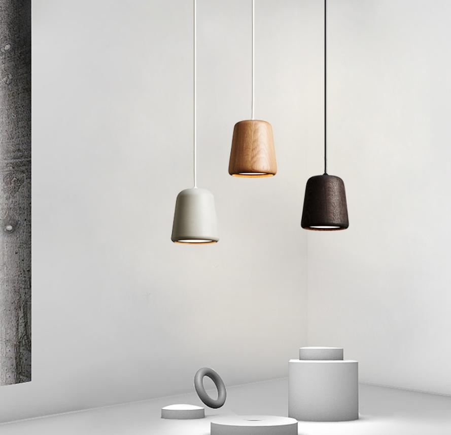 LED Mini Modern Wood Pendant Light