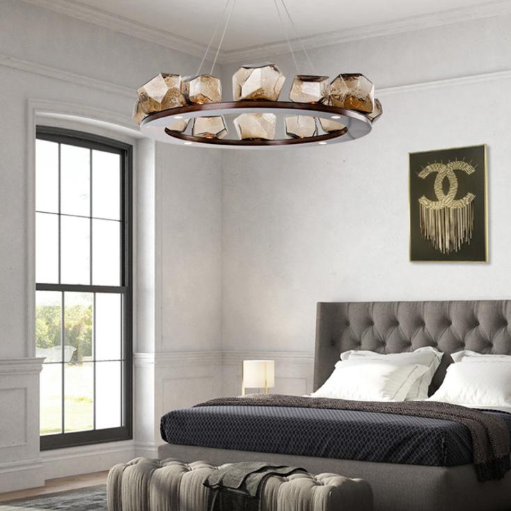 LED North European Modern Glass Round Pendant Light