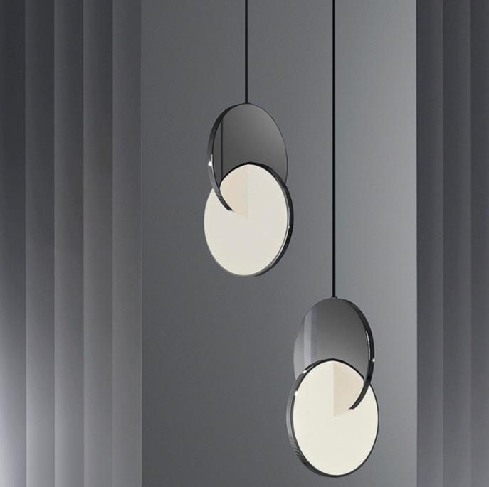 LED Twin Discs Modern Pendant Light