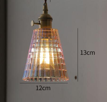 LED Japanese Style Transparent and Colour Glass Pendant